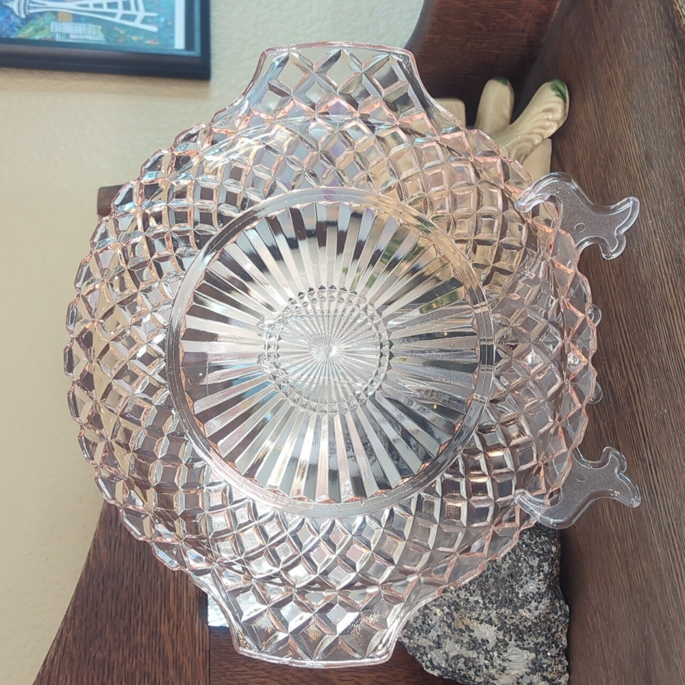 Vintage Pink Depression Plate 12" diameter